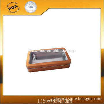 Cosmetics Gift Tin Packaging with PVC Window